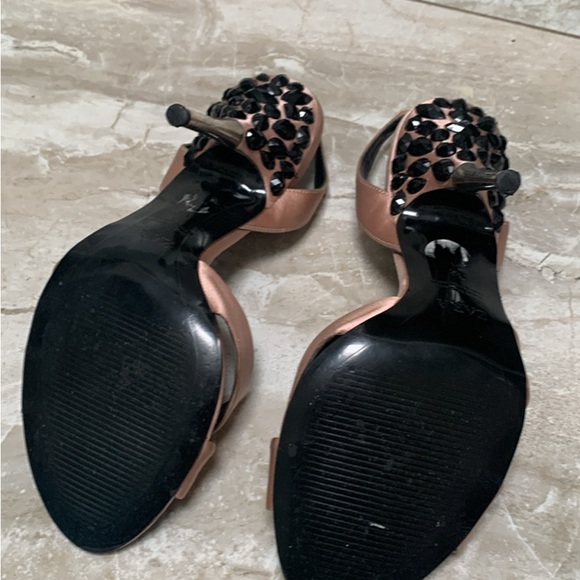 Zara Dusty Pink Sandals with embellishments in the heel, size 38. - Picture 3 of 5